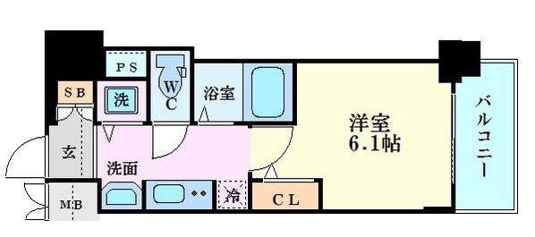 プレサンス梅田北デイズの物件間取画像